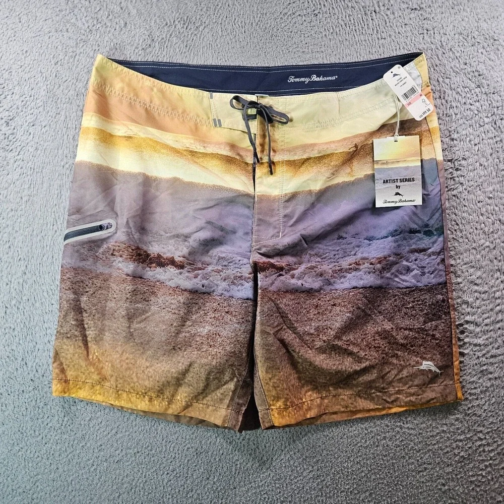 $99 NWT Tommy Bahama Board Shorts Swim Trunk Men's 40 - No Liner Sunset‎ Break